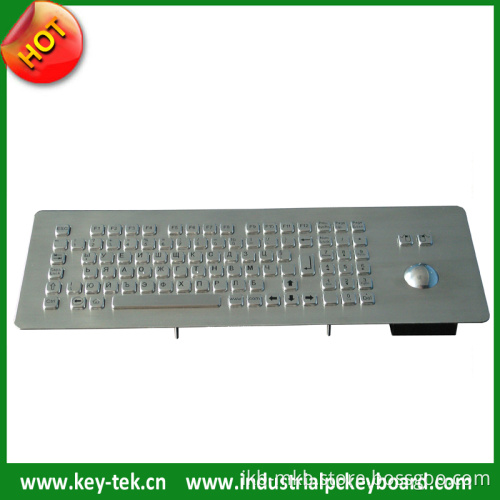 Kiosk Panel Mounted Trackball Keyboard with Fn Keys